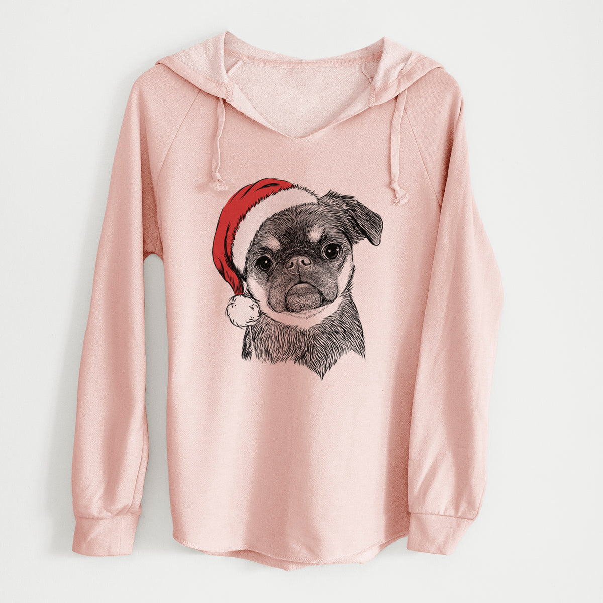 Santa Simone the Brussels Griffon - Cali Wave Hooded Sweatshirt