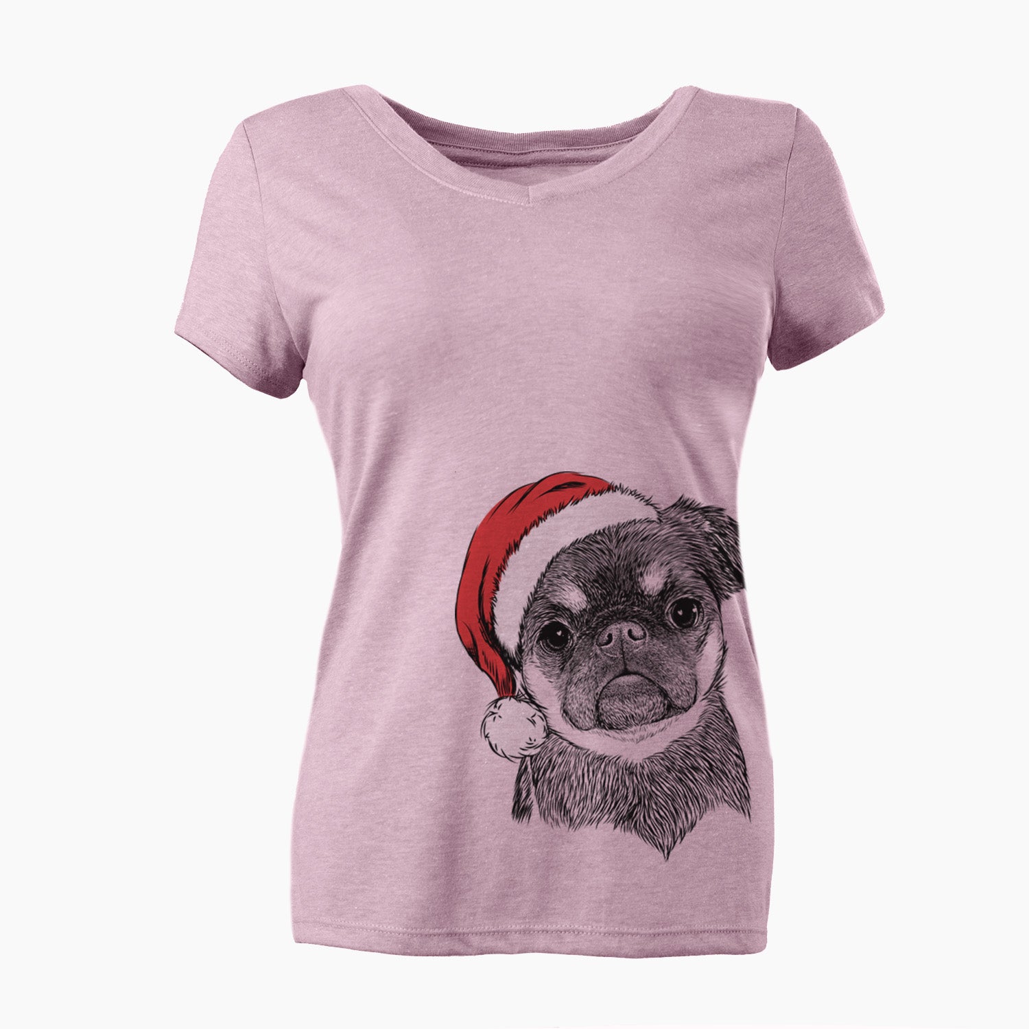 Santa Simone the Brussels Griffon - Women's Perfect V-neck Shirt