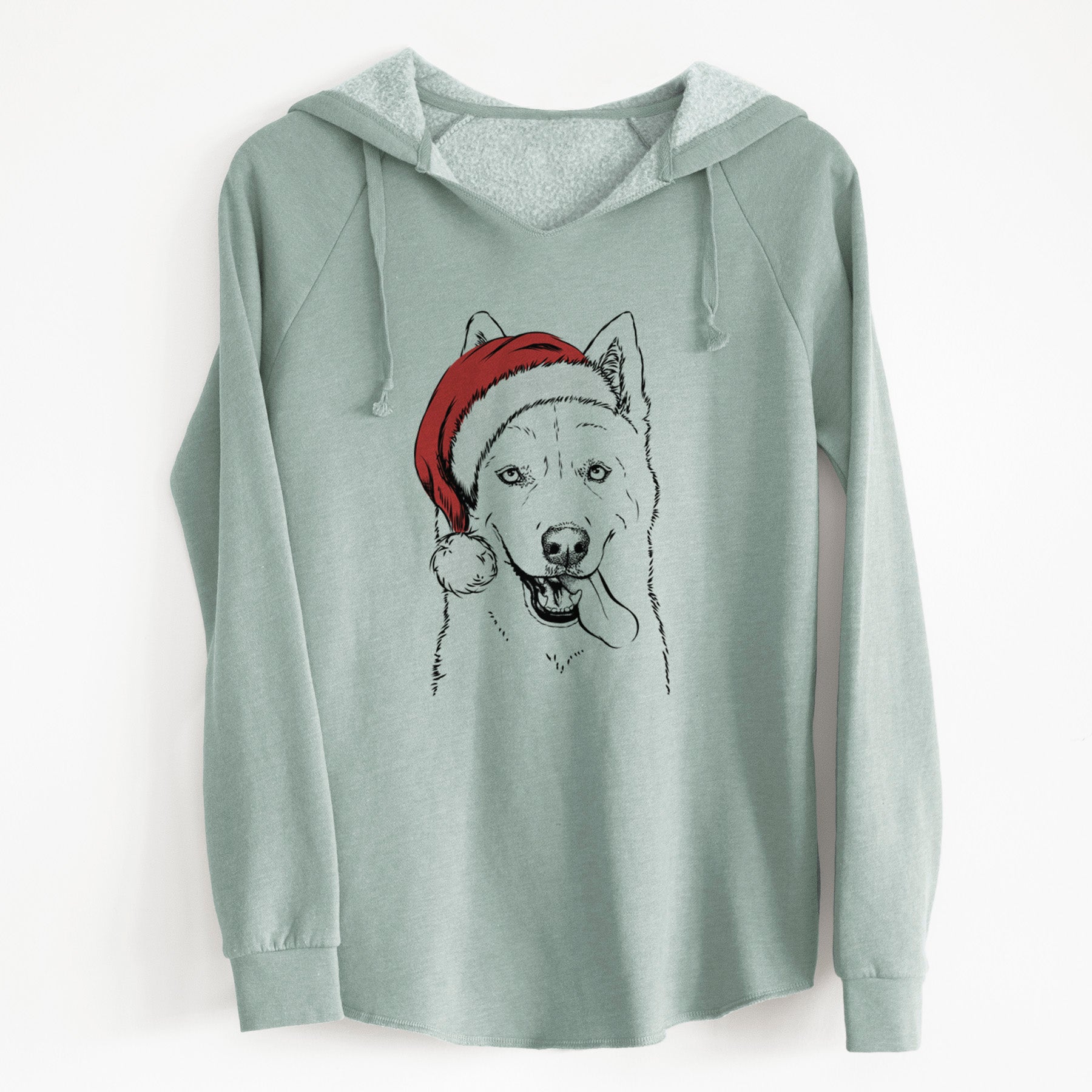 Santa Sinatra  the Siberian Husky - Cali Wave Hooded Sweatshirt