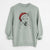 Santa Sinatra  the Siberian Husky - Unisex Pigment Dyed Crew Sweatshirt