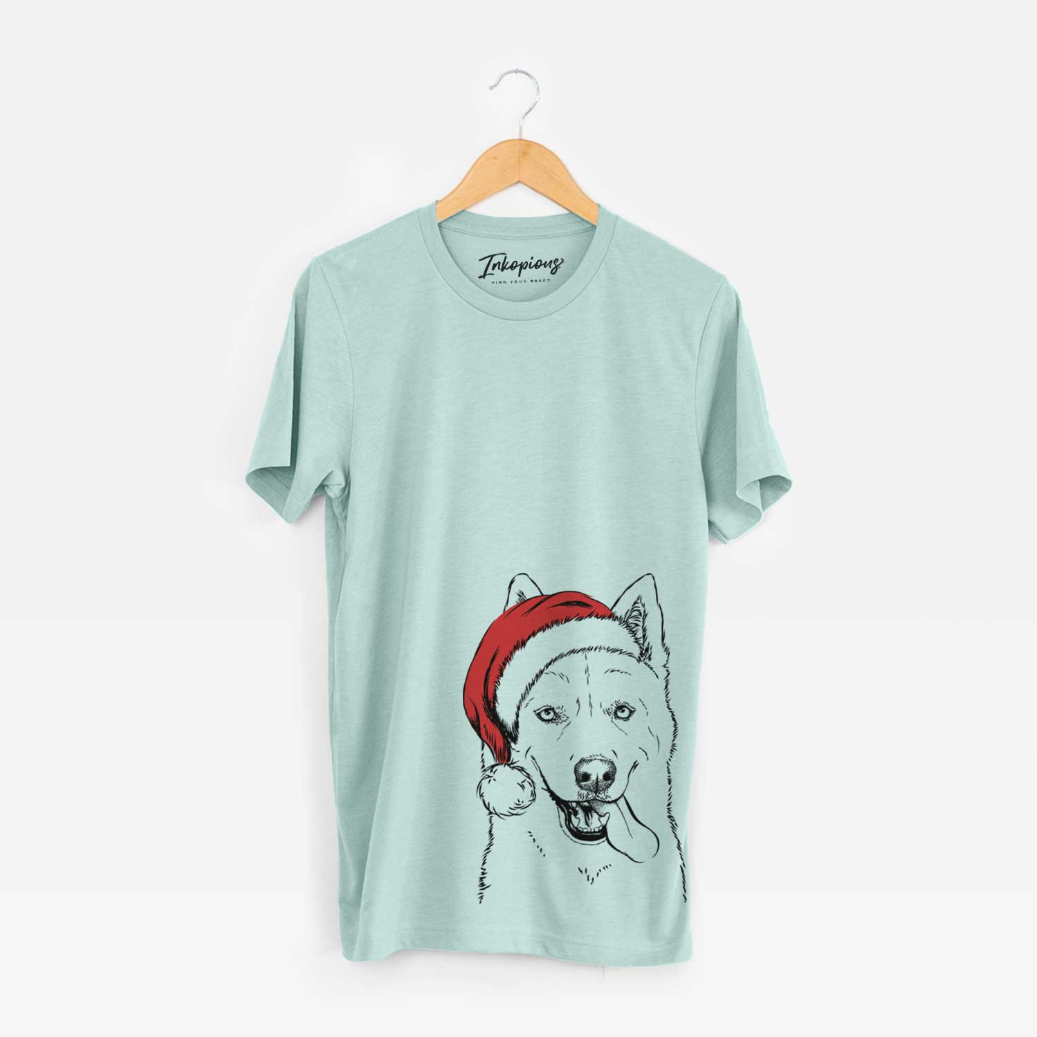 Santa Sinatra  the Siberian Husky - Unisex Crewneck