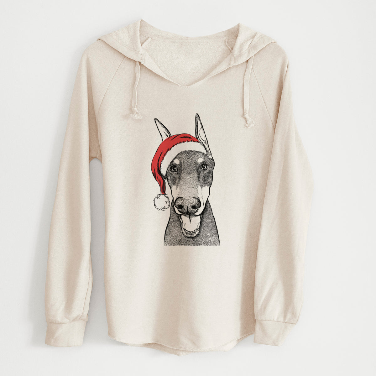 Santa Sir Duke the Doberman Pinscher - Cali Wave Hooded Sweatshirt