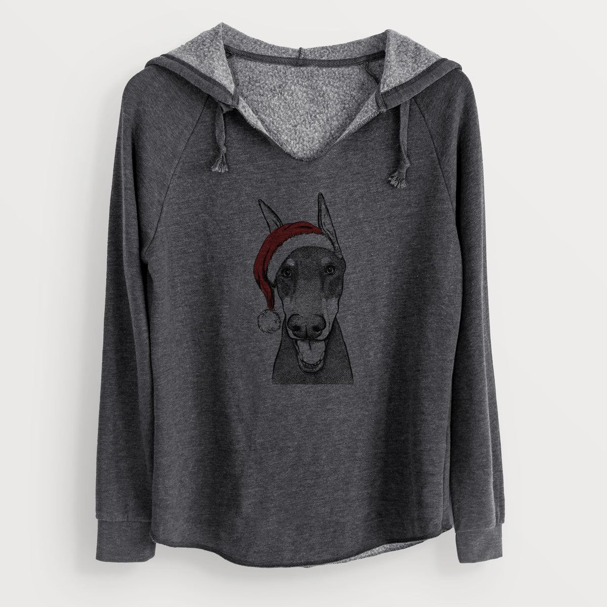 Santa Sir Duke the Doberman Pinscher - Cali Wave Hooded Sweatshirt
