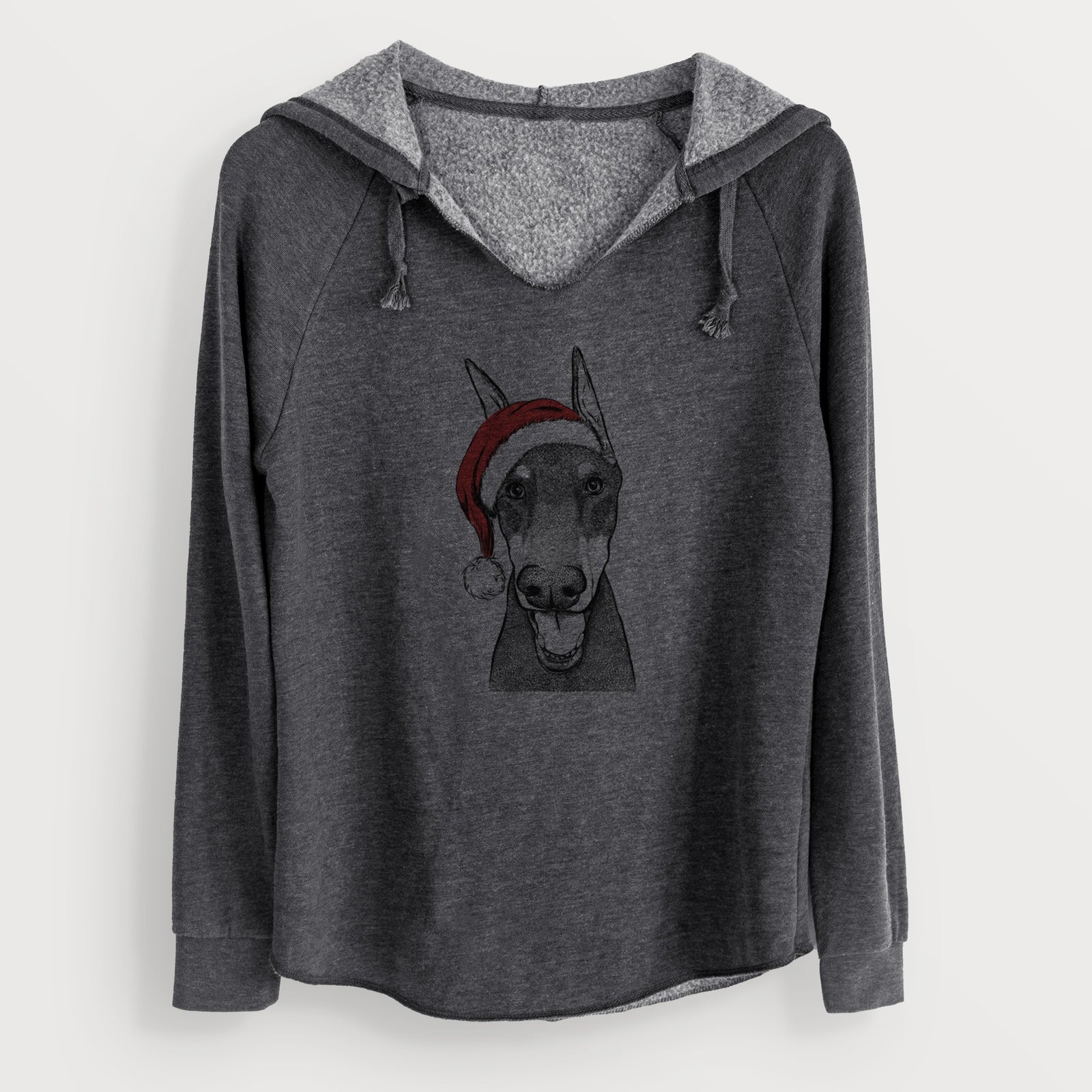 Santa Sir Duke the Doberman Pinscher - Cali Wave Hooded Sweatshirt