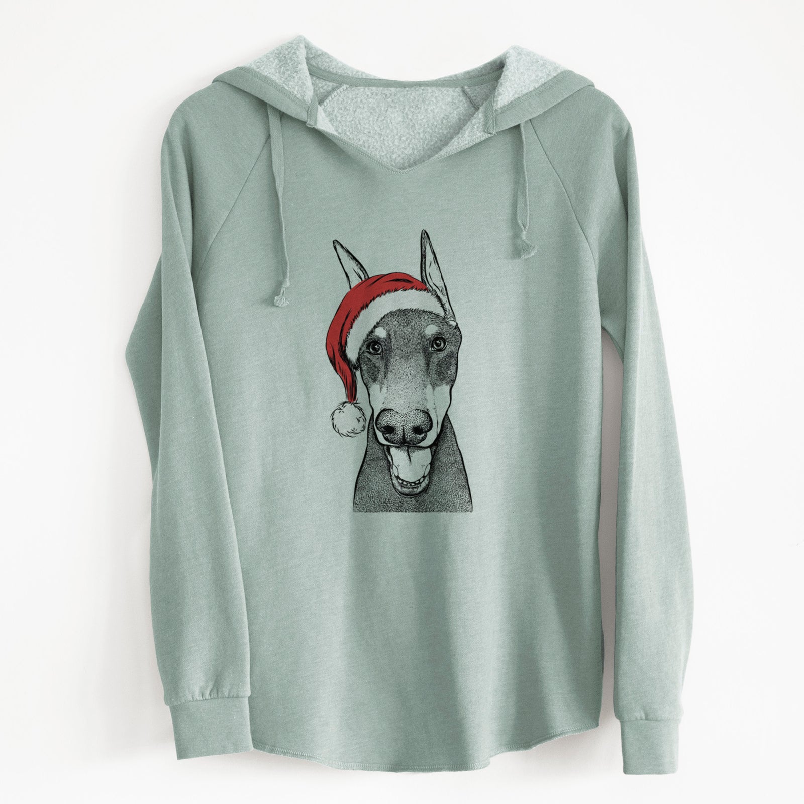 Santa Sir Duke the Doberman Pinscher - Cali Wave Hooded Sweatshirt
