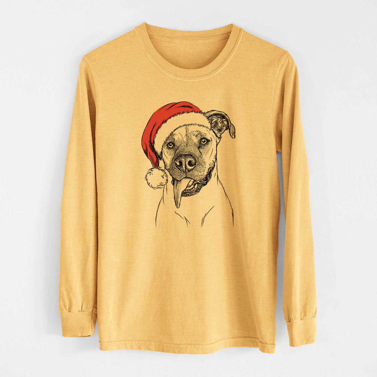 Santa Sir Jake the Boxer - Heavyweight 100% Cotton Long Sleeve