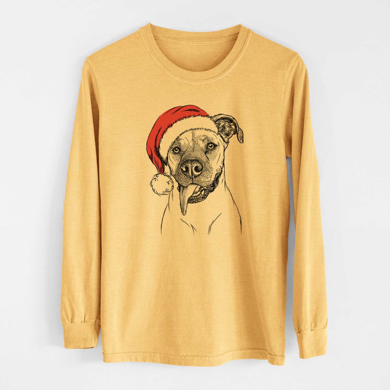 Santa Sir Jake the Boxer - Heavyweight 100% Cotton Long Sleeve