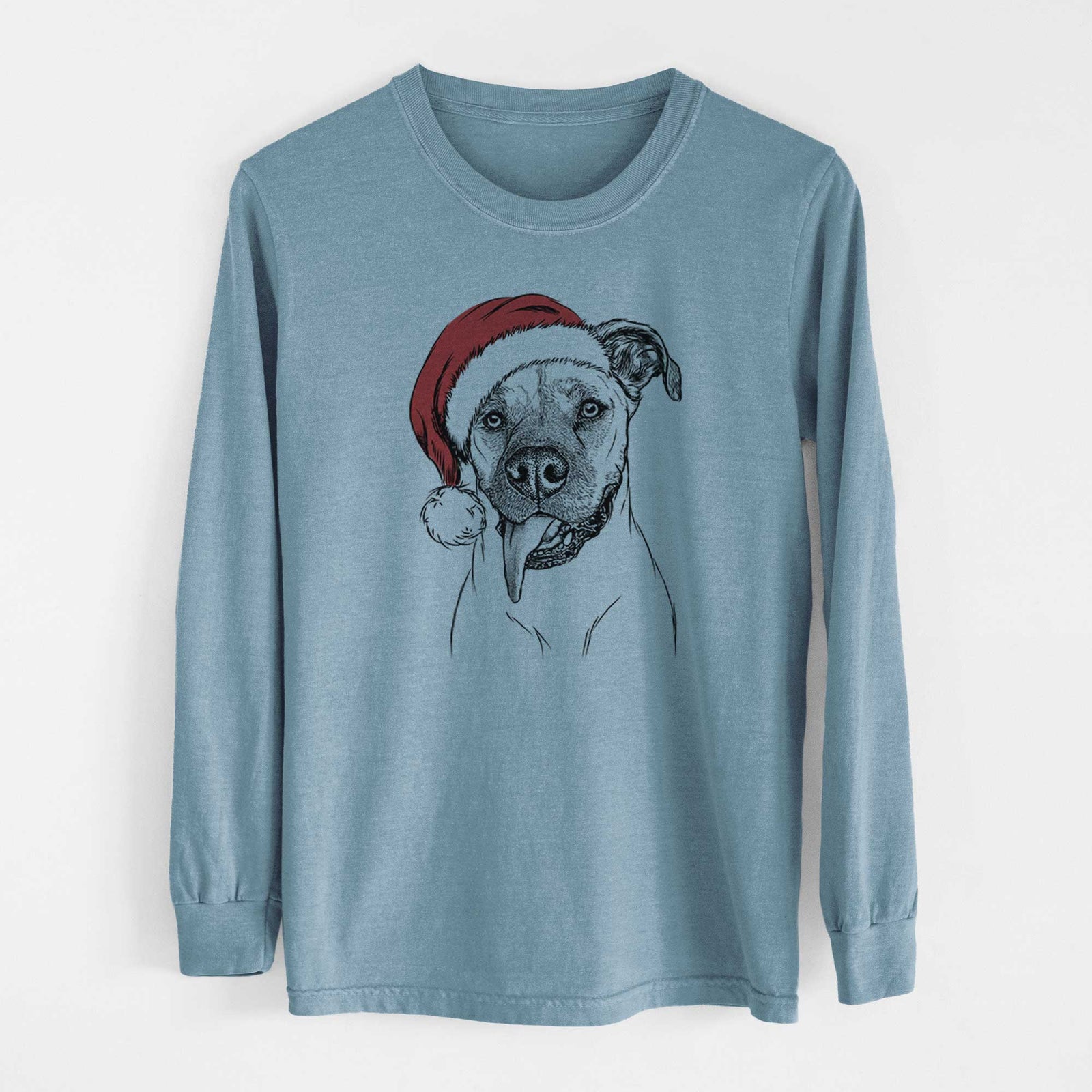 Santa Sir Jake the Boxer - Heavyweight 100% Cotton Long Sleeve