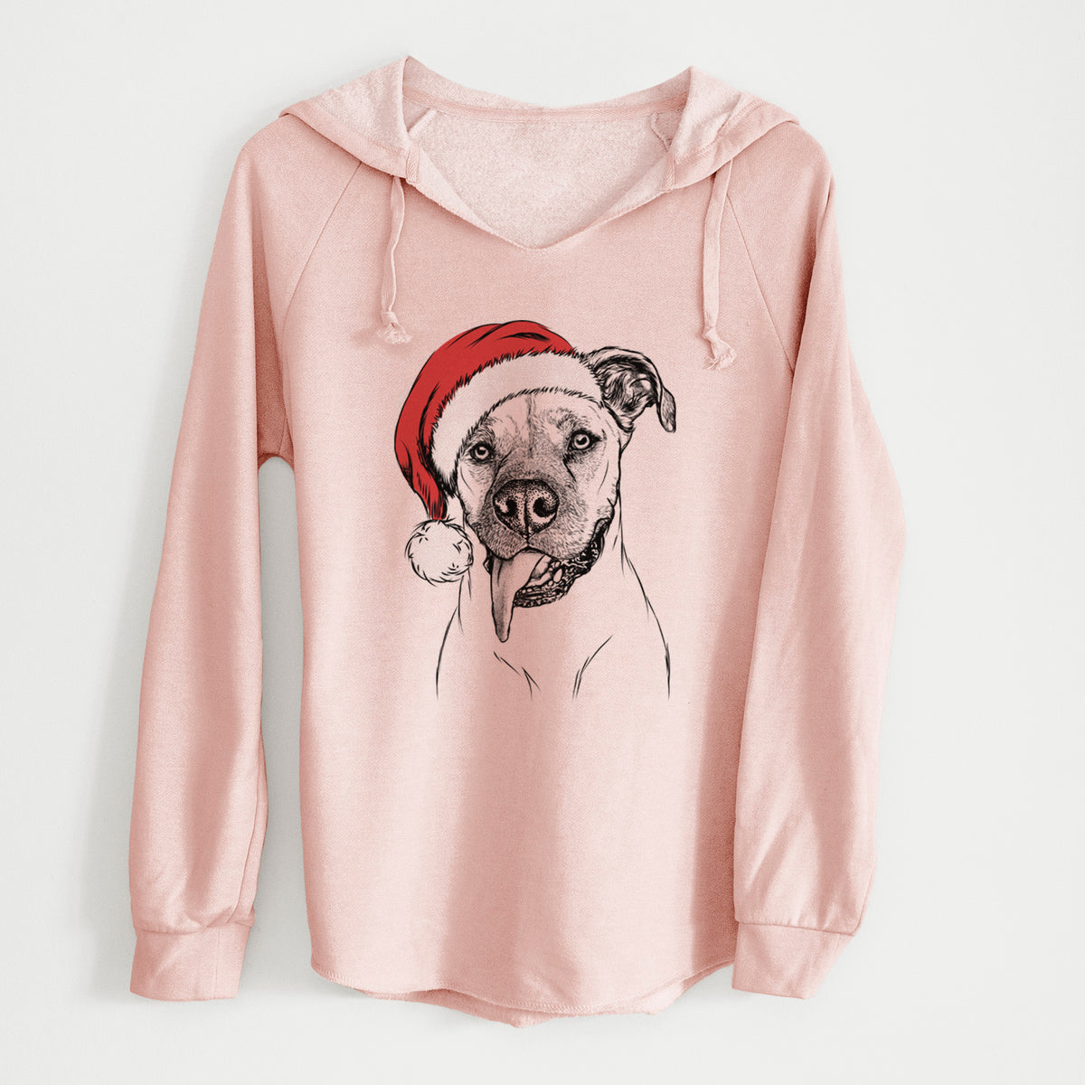 Santa Sir Jake the Boxer - Cali Wave Hooded Sweatshirt