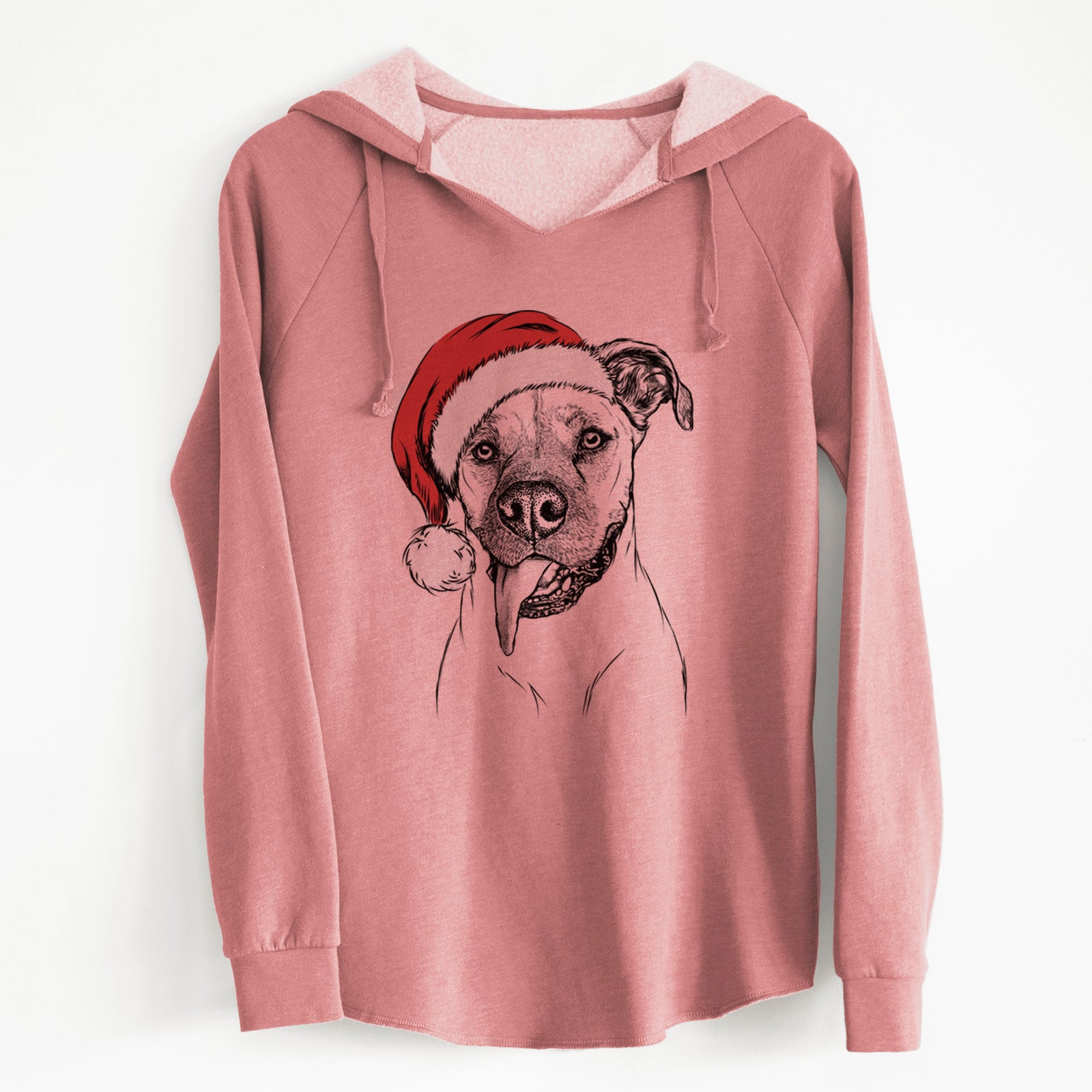 Santa Sir Jake the Boxer - Cali Wave Hooded Sweatshirt
