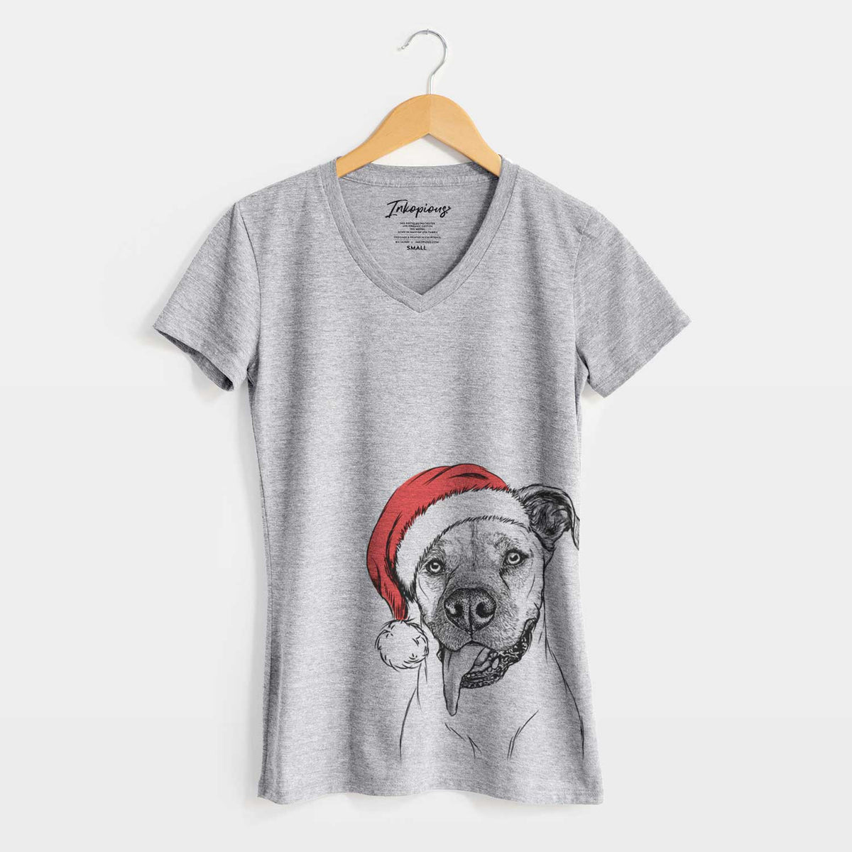 Santa Sir Jake the Boxer - Women's V-neck Shirt