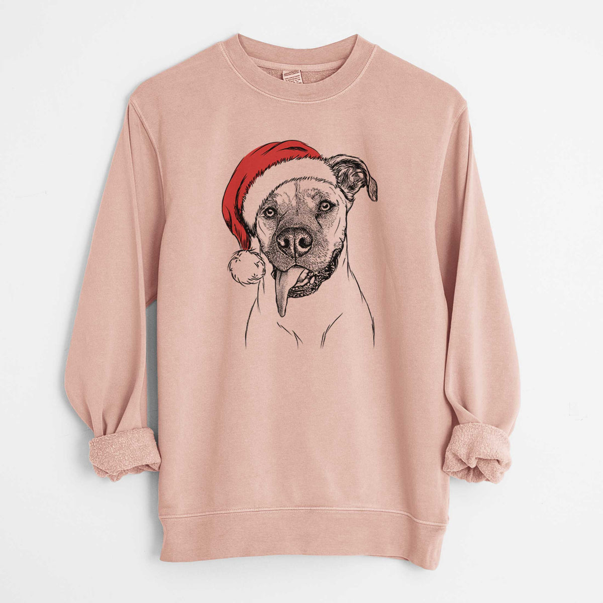 Santa Sir Jake the Boxer - Unisex Pigment Dyed Crew Sweatshirt