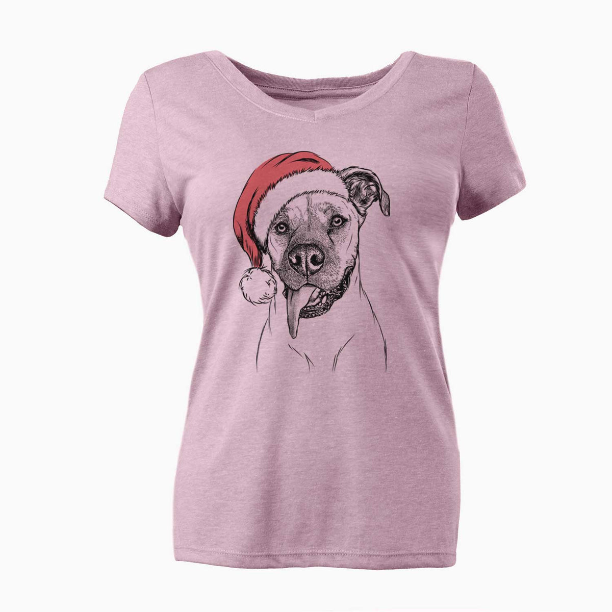 Santa Sir Jake the Boxer - Women's V-neck Shirt