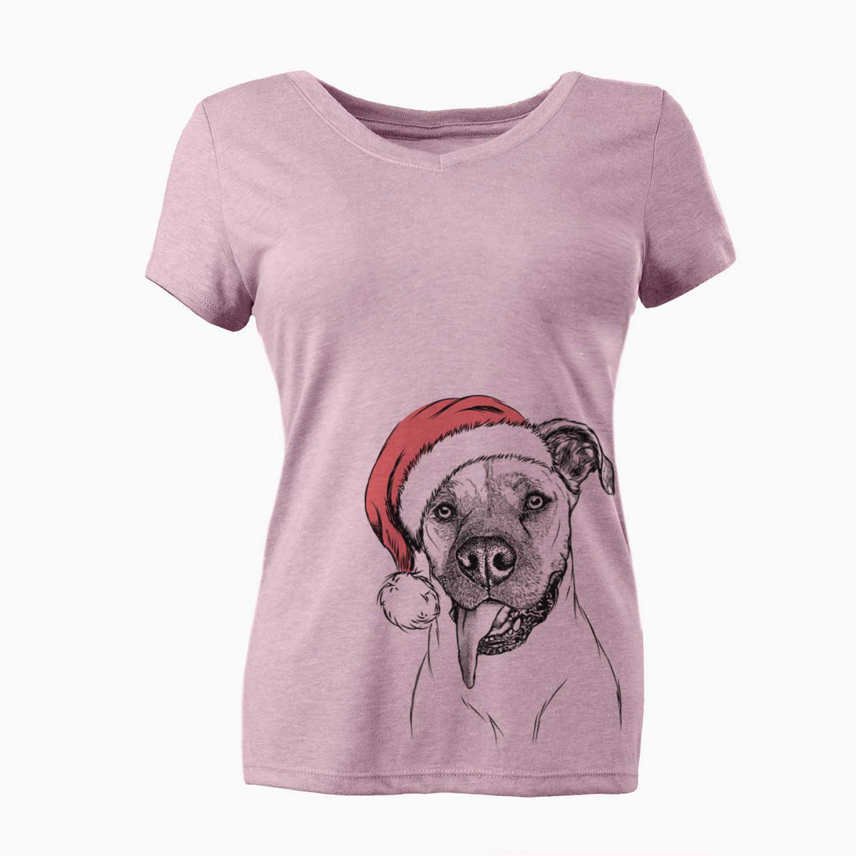 Santa Sir Jake the Boxer - Women's V-neck Shirt