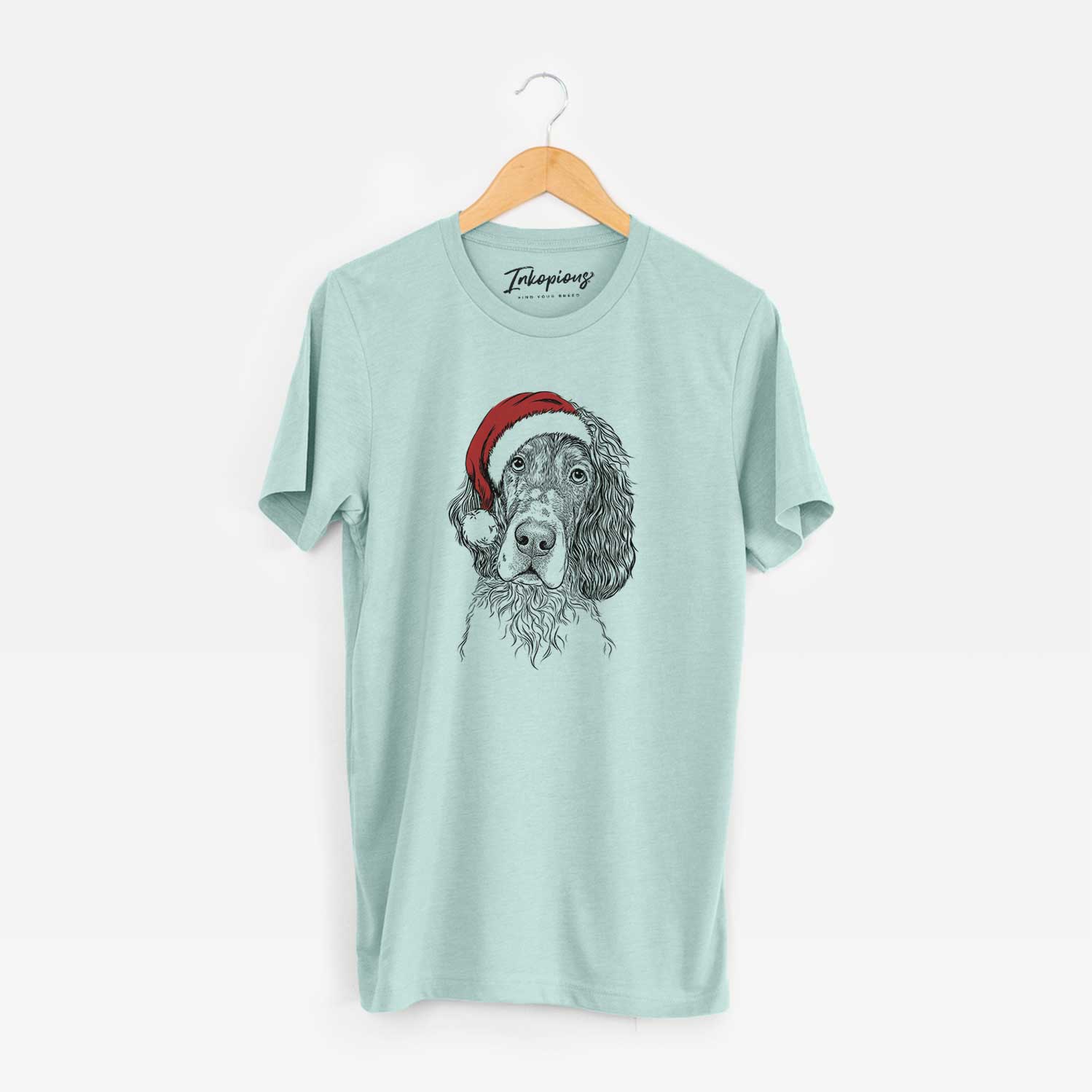 Santa Sir Rexford the Blue Belton English Setter - Unisex Crewneck