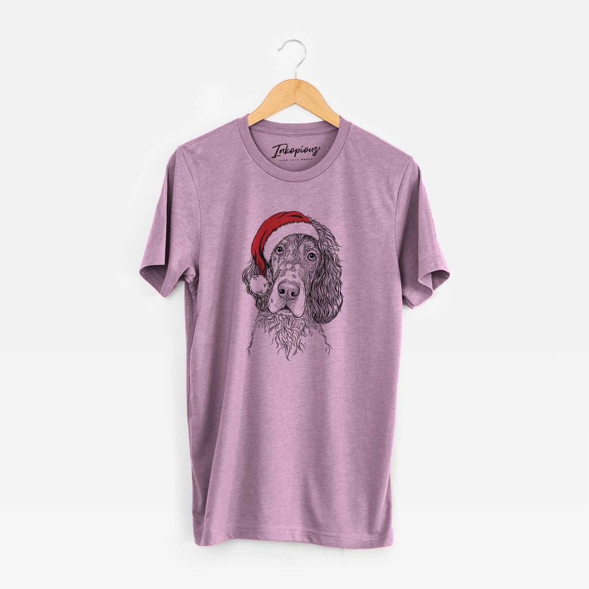 Santa Sir Rexford the Blue Belton English Setter - Unisex Crewneck