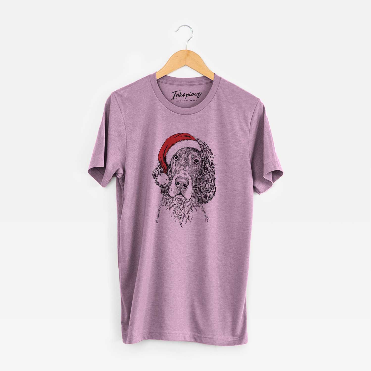 Santa Sir Rexford the Blue Belton English Setter - Unisex Crewneck