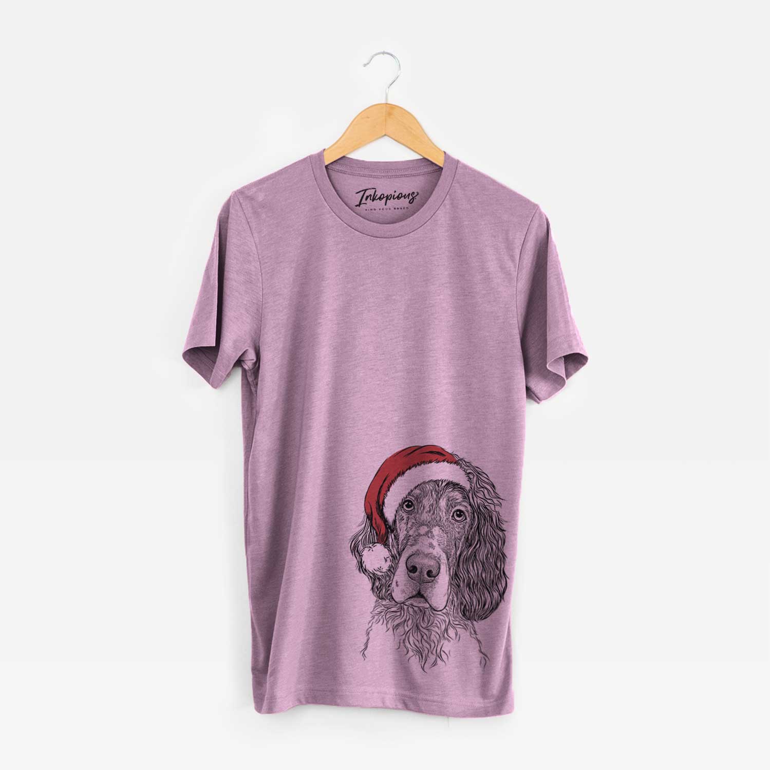 Santa Sir Rexford the Blue Belton English Setter - Unisex Crewneck