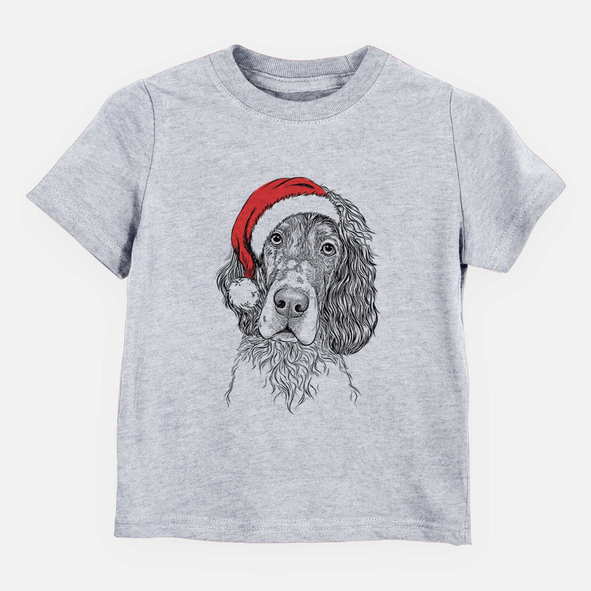 Santa Sir Rexford the Blue Belton English Setter - Kids/Youth/Toddler Shirt