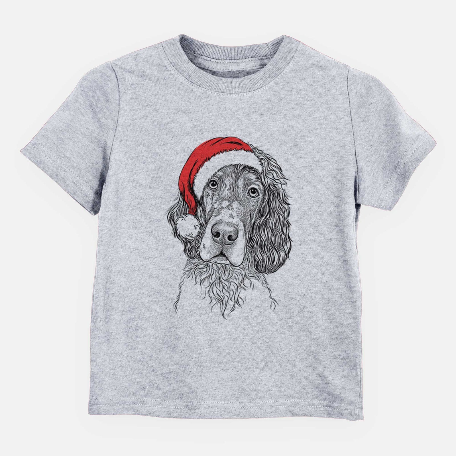 Santa Sir Rexford the Blue Belton English Setter - Kids/Youth/Toddler Shirt