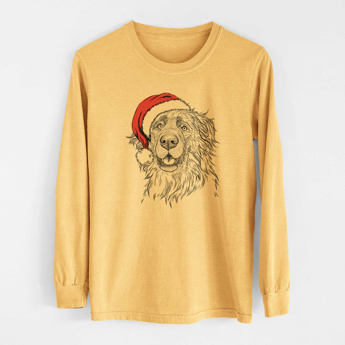 Santa Siri the Leonberger - Heavyweight 100% Cotton Long Sleeve