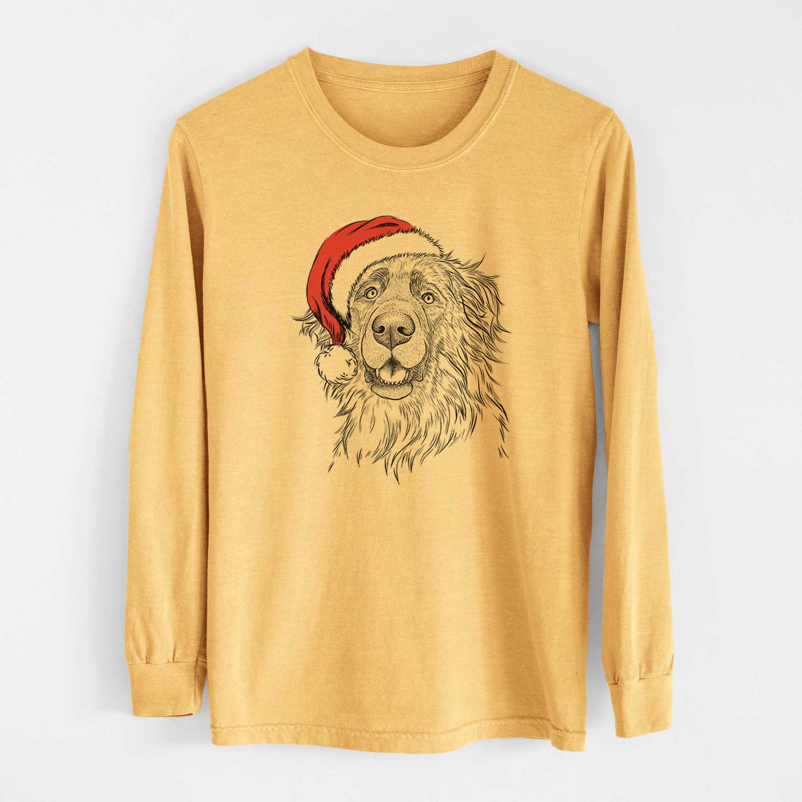 Santa Siri the Leonberger - Heavyweight 100% Cotton Long Sleeve