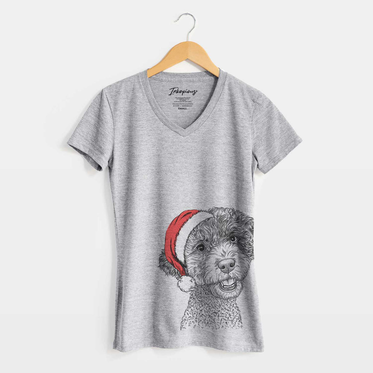 Santa Skipper the Twoodle - Women's V-neck Shirt