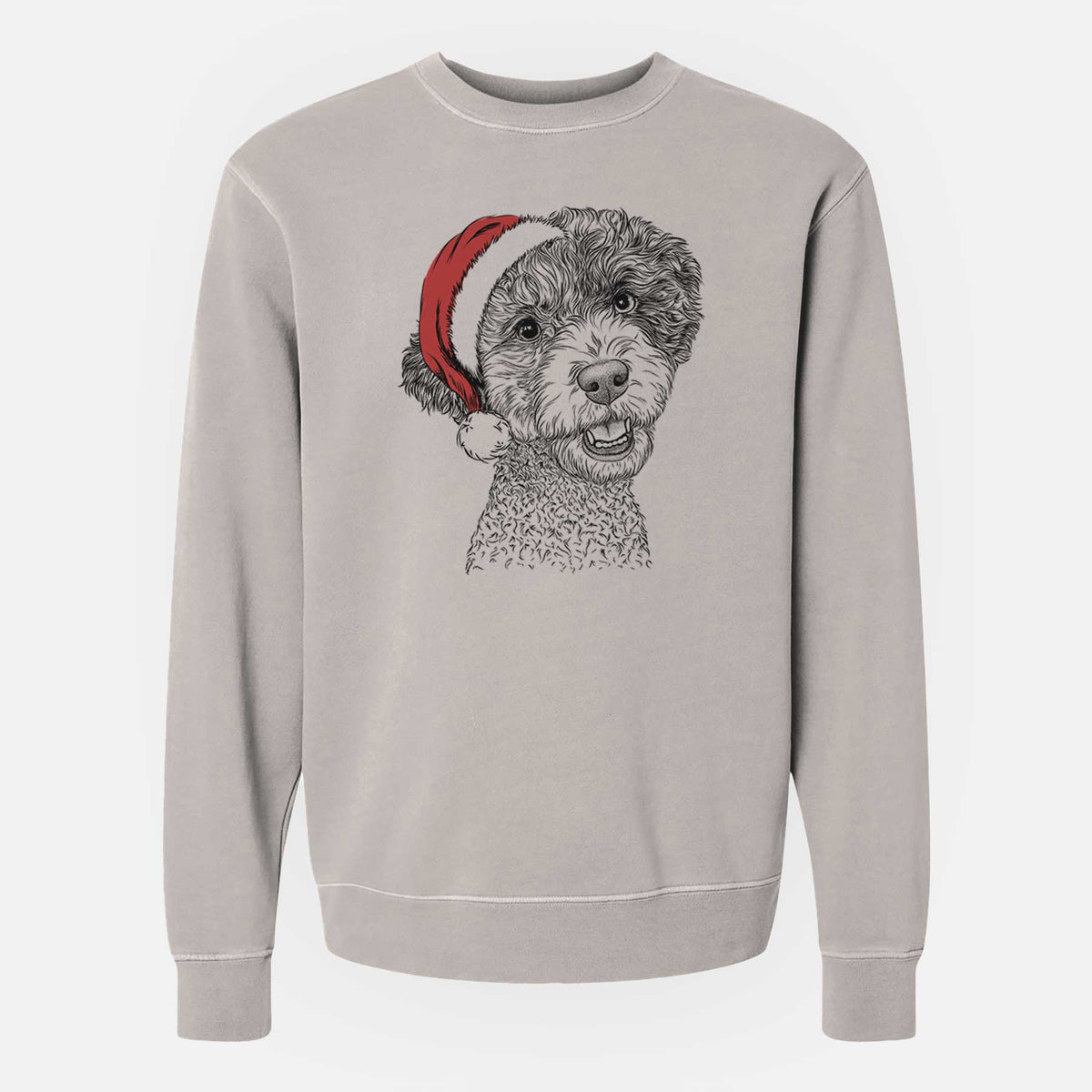 Santa Skipper the Twoodle - Unisex Pigment Dyed Crew Sweatshirt