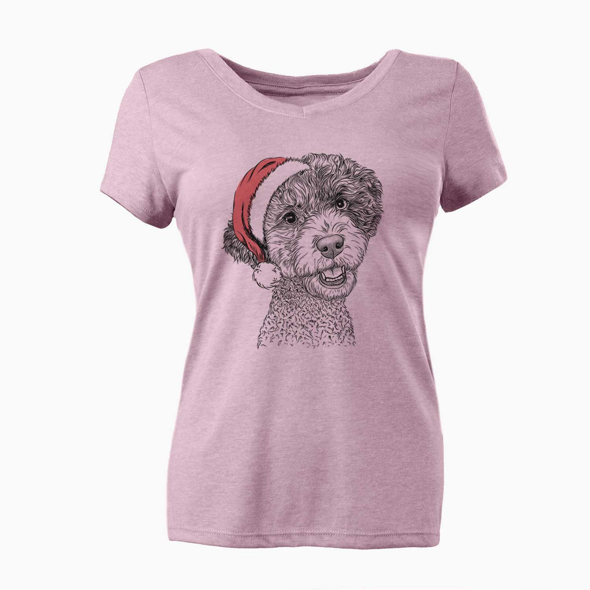 Santa Skipper the Twoodle - Women's V-neck Shirt
