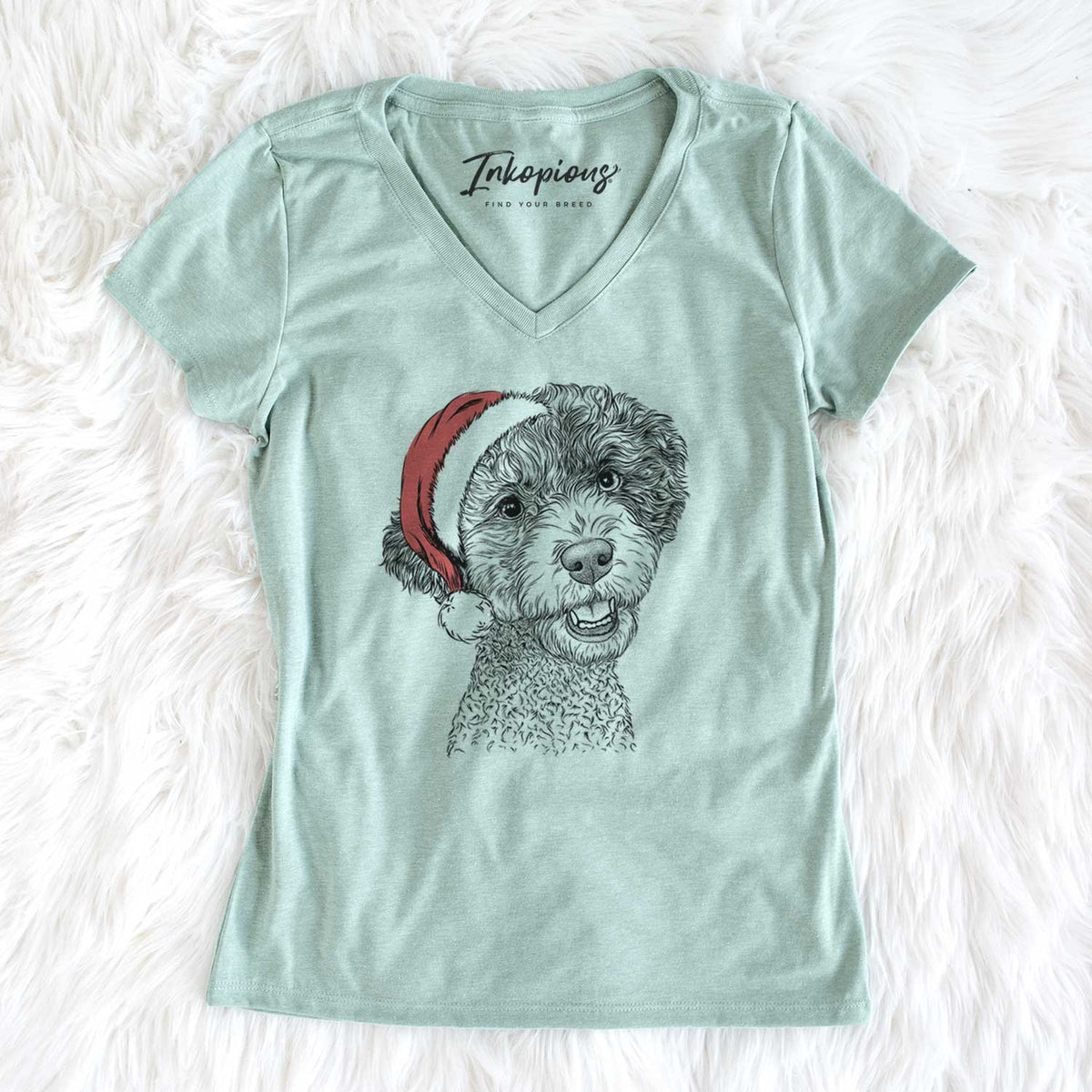 Santa Skipper the Twoodle - Women's V-neck Shirt