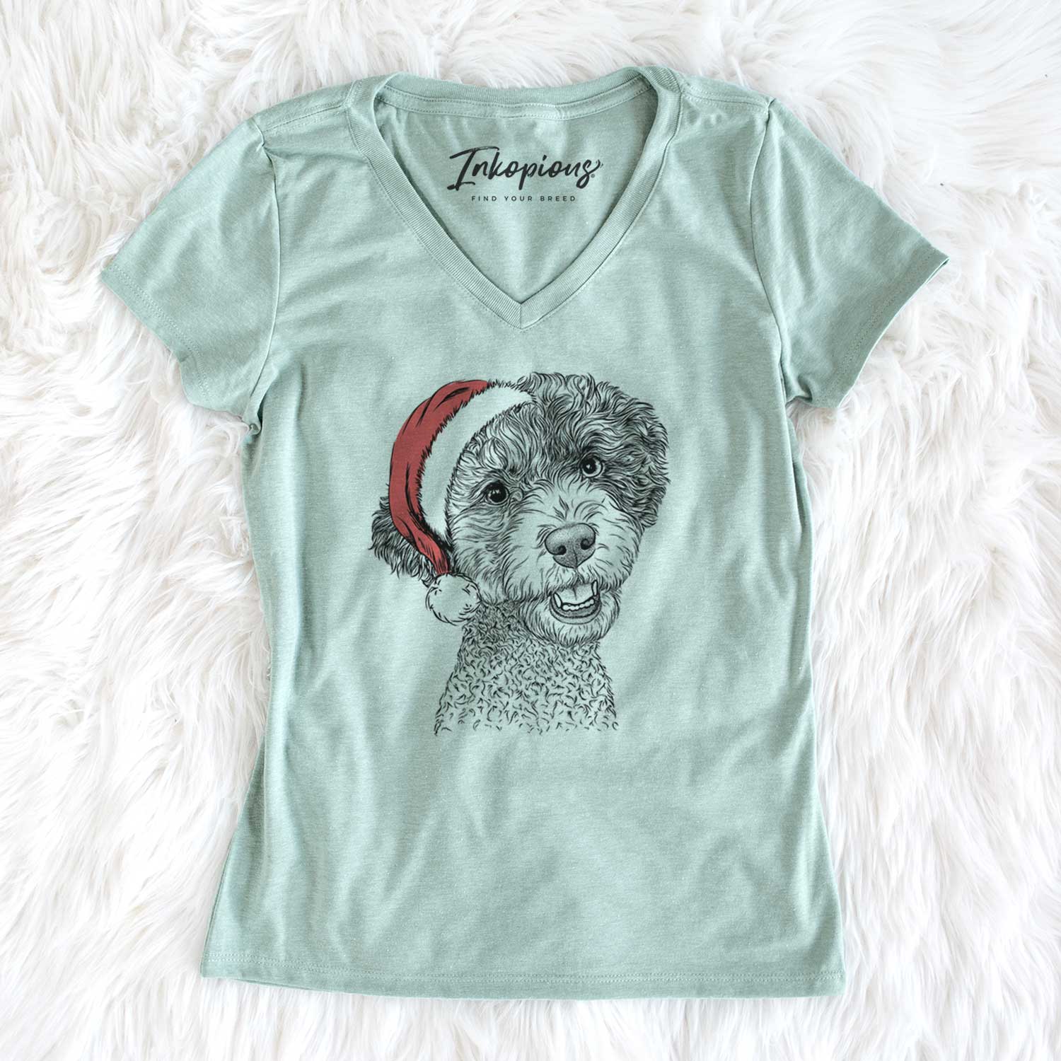 Santa Skipper the Twoodle - Women's V-neck Shirt