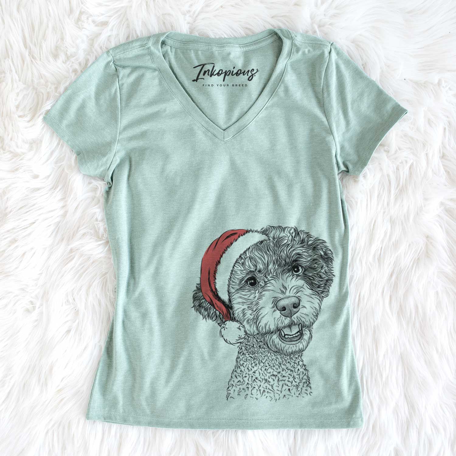 Santa Skipper the Twoodle - Women's V-neck Shirt