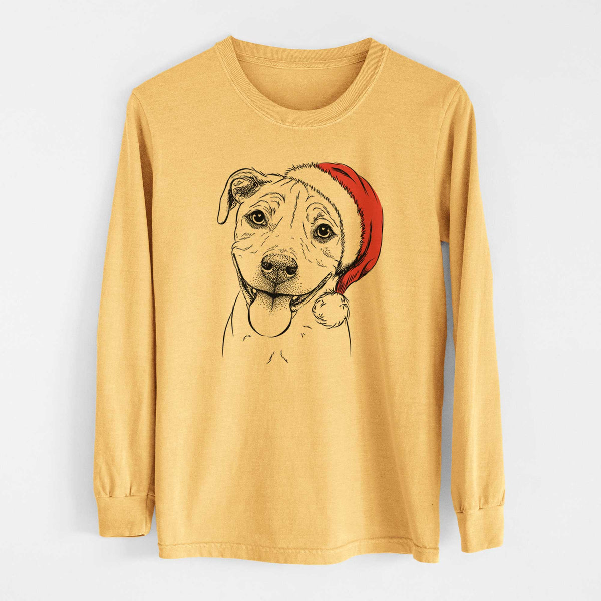 Santa Skye the Pitweiler - Heavyweight 100% Cotton Long Sleeve