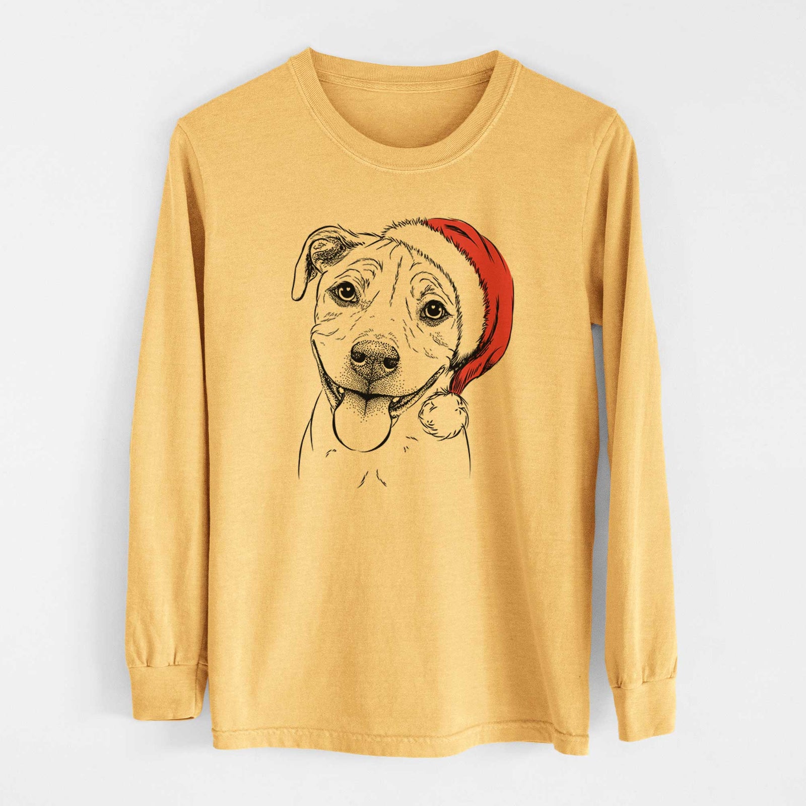 Santa Skye the Pitweiler - Heavyweight 100% Cotton Long Sleeve