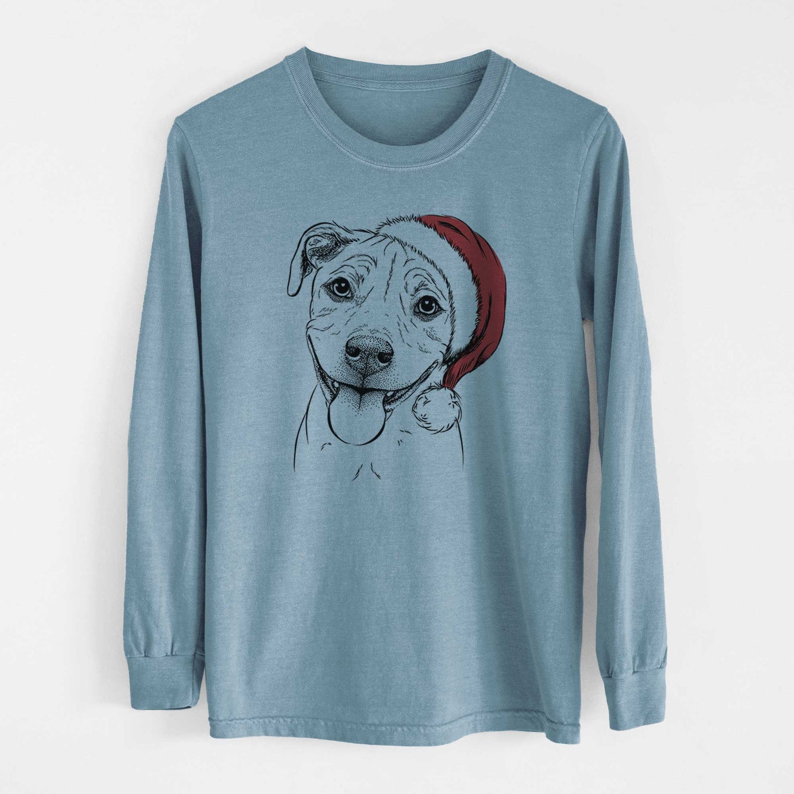 Santa Skye the Pitweiler - Heavyweight 100% Cotton Long Sleeve