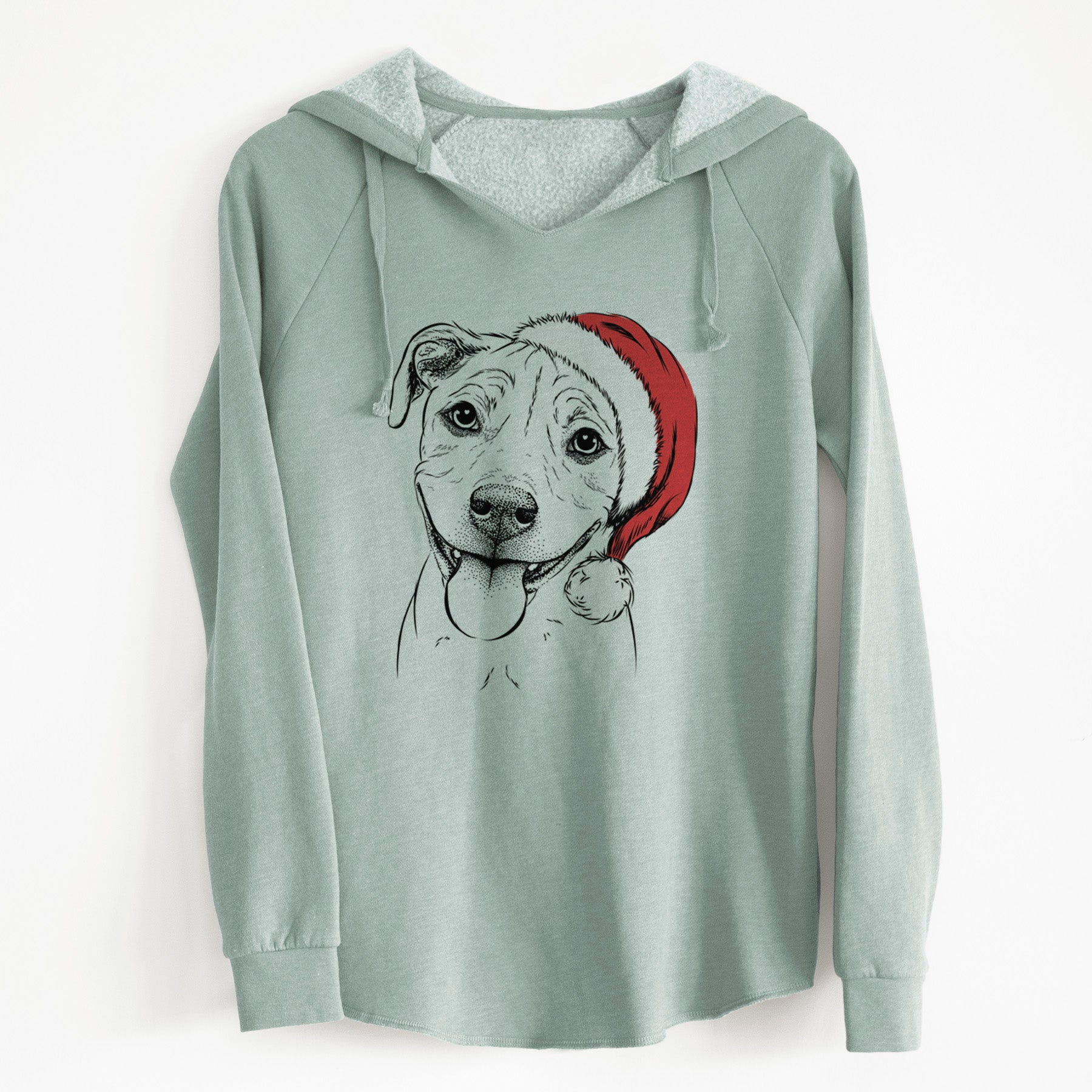 Santa Skye the Pitweiler - Cali Wave Hooded Sweatshirt