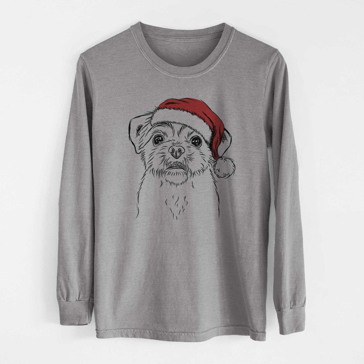 Santa Smash the Shih Tzu - Heavyweight 100% Cotton Long Sleeve