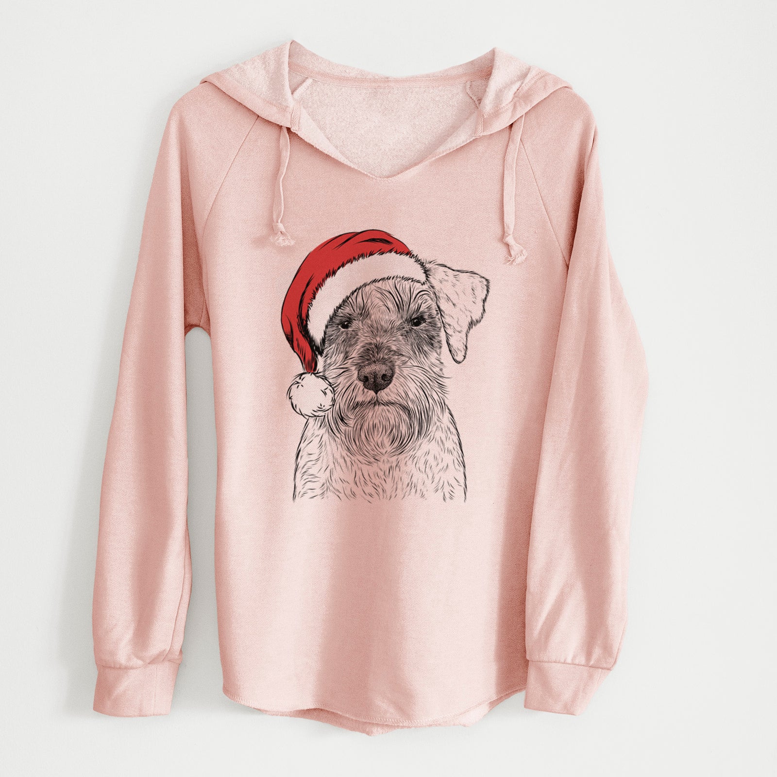 Santa Smokey the Miniature Schnauzer - Cali Wave Hooded Sweatshirt