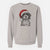 Santa Smoky the Bernedoodle Puppy - Unisex Pigment Dyed Crew Sweatshirt