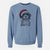 Santa Smoky the Bernedoodle Puppy - Unisex Pigment Dyed Crew Sweatshirt