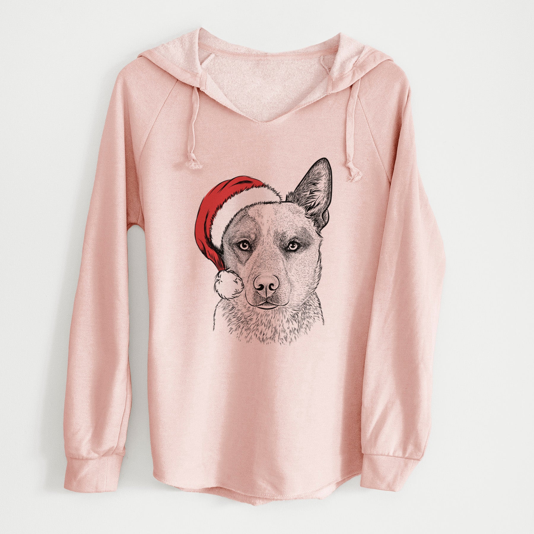 Santa Snap the Australian Cattle Dog - Cali Wave Hooded Sweatshirt