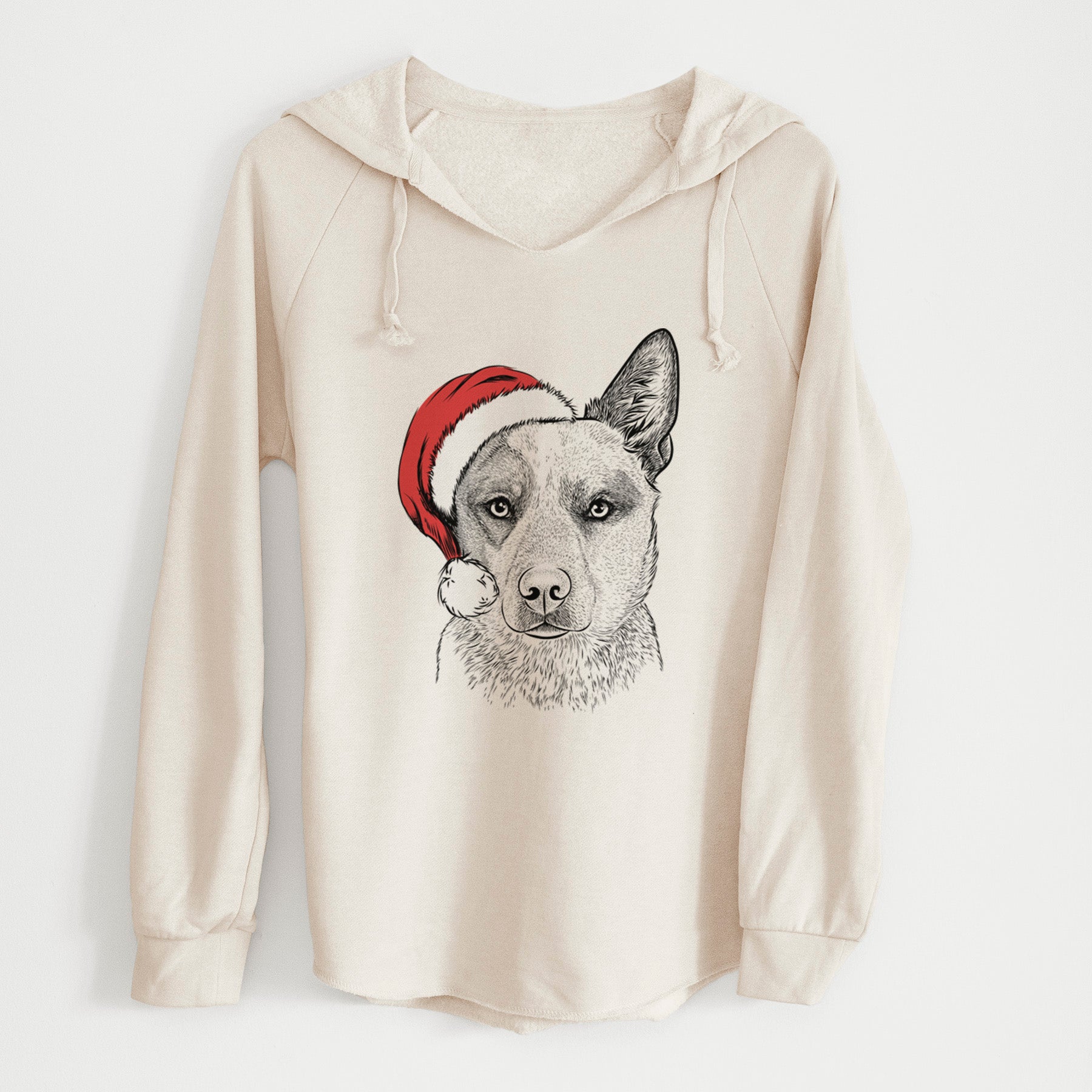 Santa Snap the Australian Cattle Dog - Cali Wave Hooded Sweatshirt