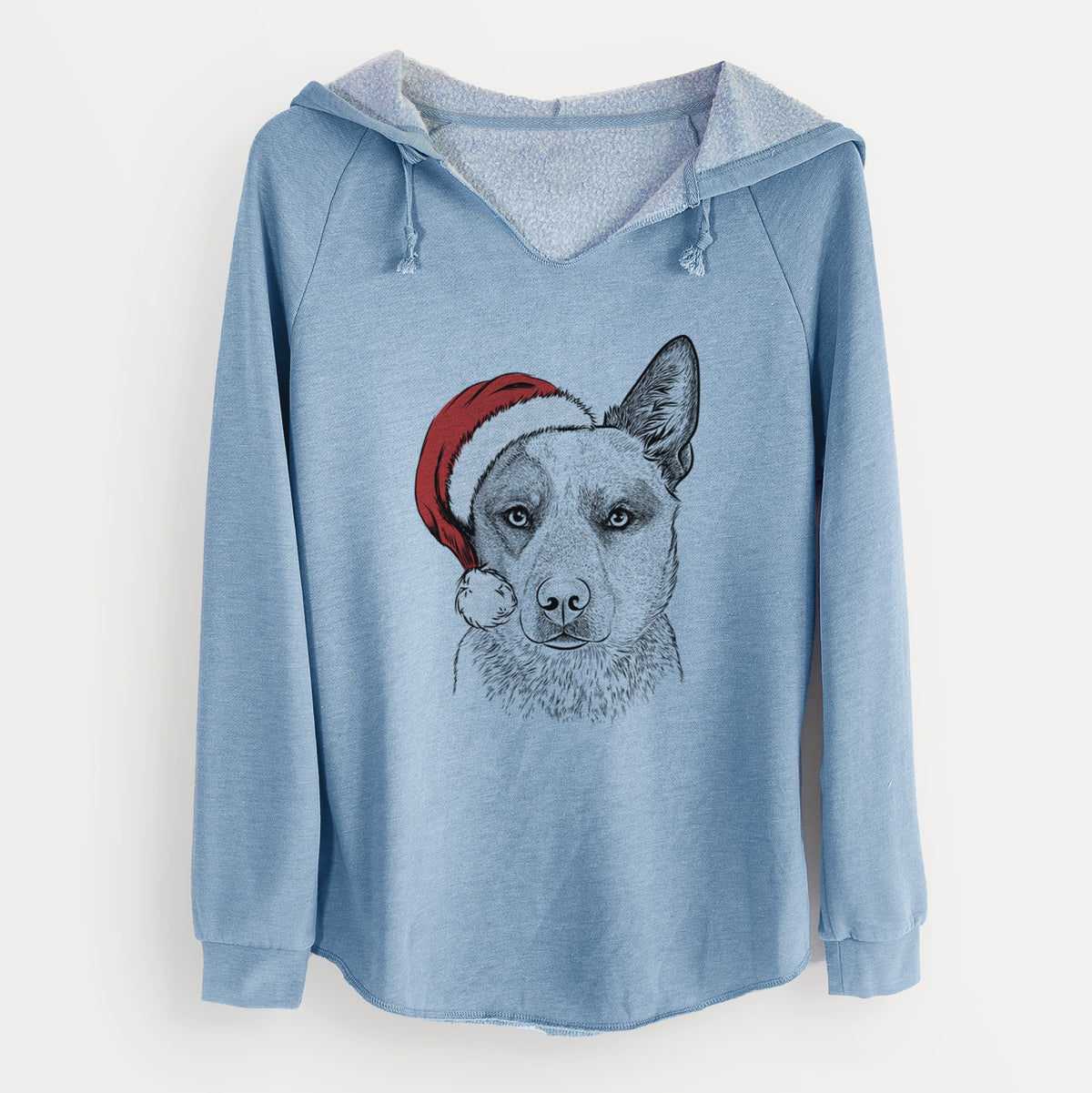 Santa Snap the Australian Cattle Dog - Cali Wave Hooded Sweatshirt