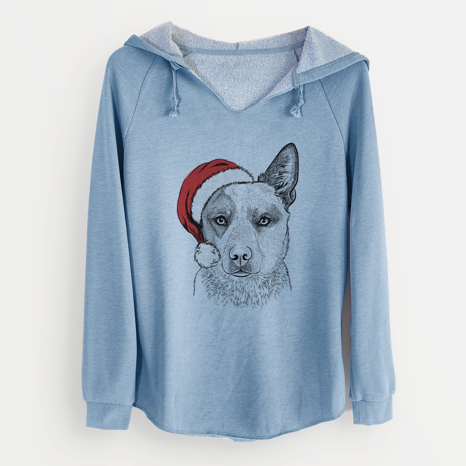 Santa Snap the Australian Cattle Dog - Cali Wave Hooded Sweatshirt