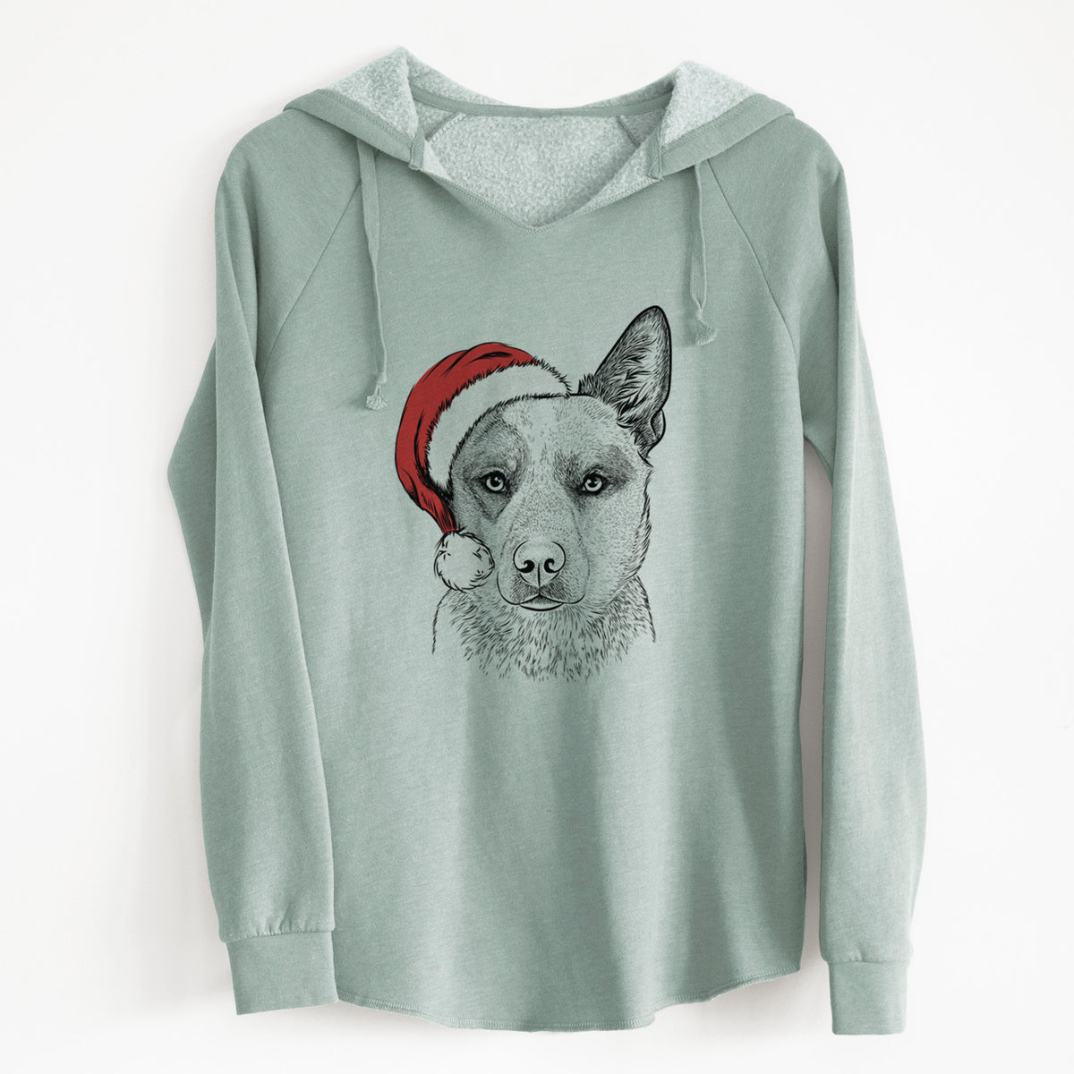 Santa Snap the Australian Cattle Dog - Cali Wave Hooded Sweatshirt