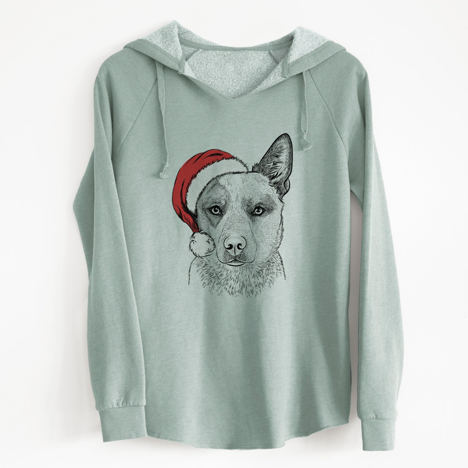 Santa Snap the Australian Cattle Dog - Cali Wave Hooded Sweatshirt
