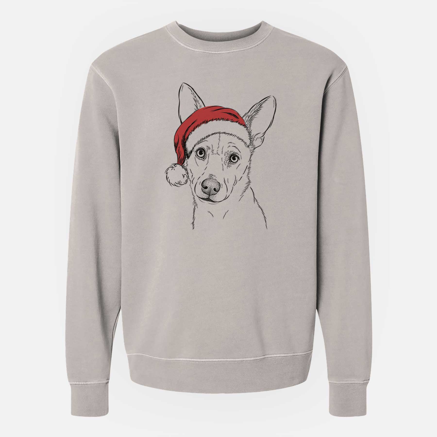 Santa Sooner the Huskimo - Unisex Pigment Dyed Crew Sweatshirt