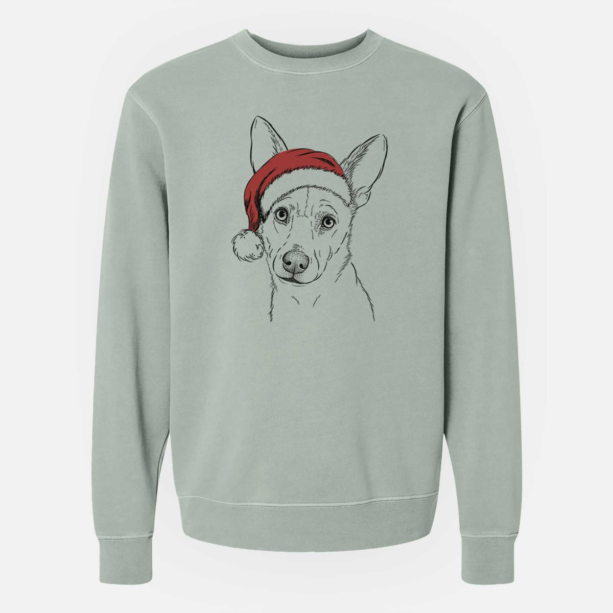 Santa Sooner the Huskimo - Unisex Pigment Dyed Crew Sweatshirt