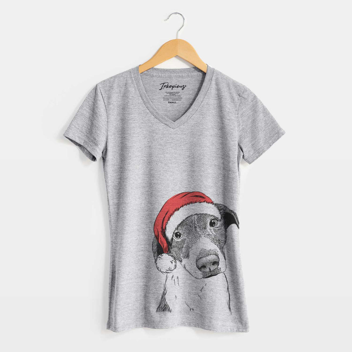 Santa Sophia the Mixed Breed - Women's V-neck Shirt