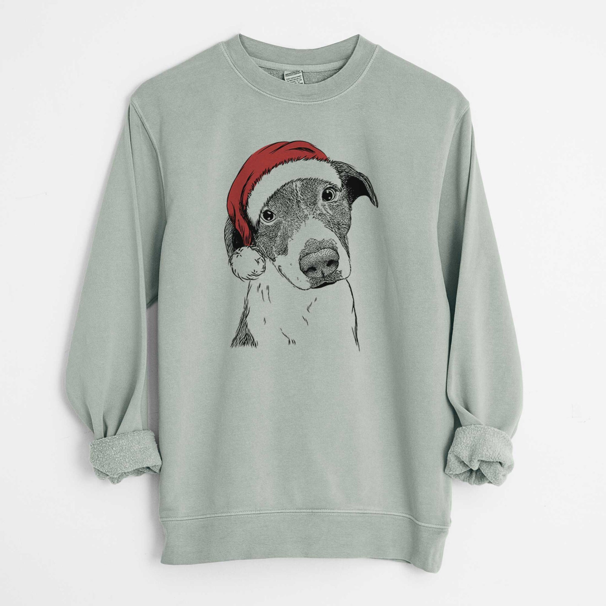 Santa Sophia the Mixed Breed - Unisex Pigment Dyed Crew Sweatshirt